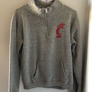 University of Cincinnati quarter zip sweatshirt